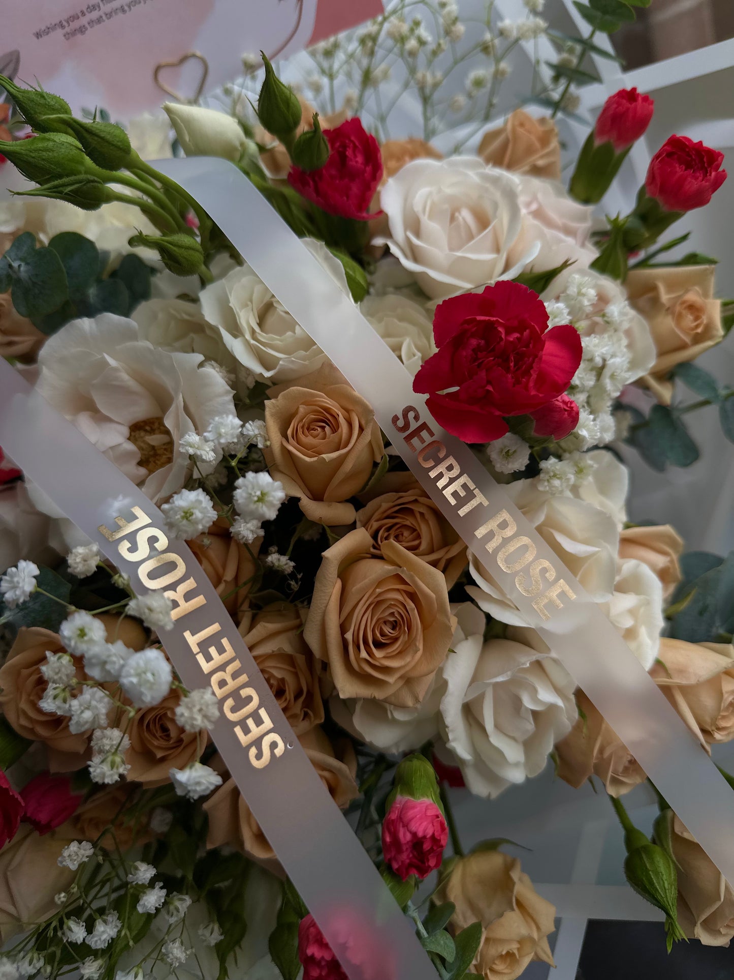 Spray Roses,Carnation Mini and Eucalyptus, Gypsophila
