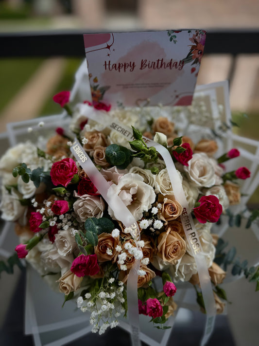 Spray Roses,Carnation Mini and Eucalyptus, Gypsophila